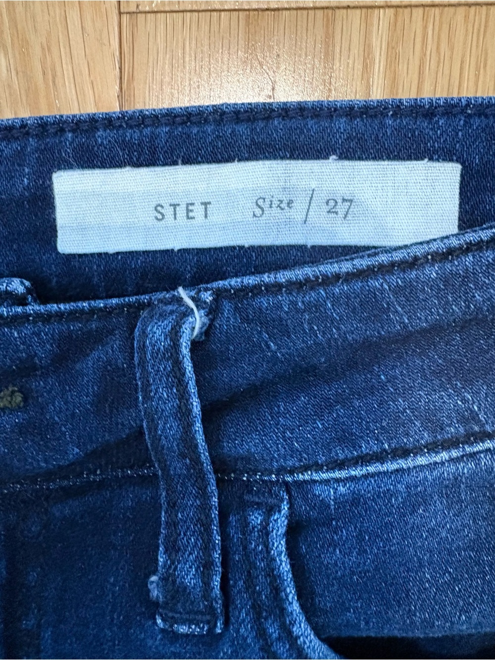 Anthropologie Pilcro Stet Dark Wash Denim Shorts Size 27 Stretch Comfort - Picture 5 of 8